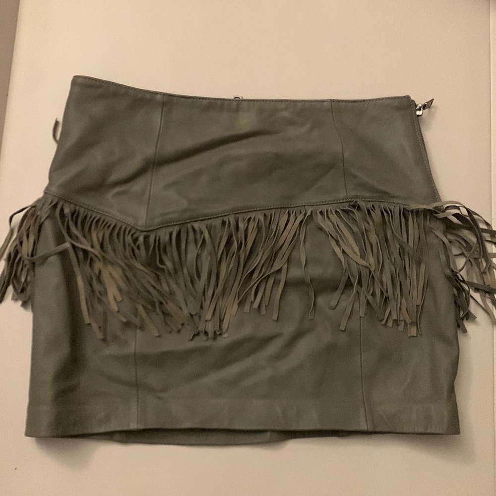 dolce vita vintage lamb leather mini skirt